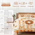thumbnail image 6 of Thanksgiving Fall 4 Piece Duvet Cover Set Full Size Home Orange Pumpkin Maple Leaf Farm Soft Bedding Set Comforter Cover, 1 Duvet Cover 1 Flat Sheets and 2 Pillowcases, 6 of 9