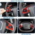 thumbnail image 6 of TINKI Soft Carbon Fiber Steering Wheel Button Cover Sticker Fit for Chevrolet Corvette C8 2020-2023, Car Steering Wheel Panel Protection Frame Molding Sticker Trim, 6 of 14