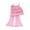 Red, variant on Blekii Girls Two Piece Set Flared Pants, Girls Two Piece Set: Flared Nine Point Pants & Top, Spring Summer Fall Comfortable Suspenders Outfit for Kids Spring Summer Fall Suspenders Outfit Spring