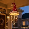 thumbnail image 5 of Lighted Santa Hat Hanging Chandelier Warm LED Christmas String Light, Hanging Holiday Ornament for Entryway Fireplace Mantel Porch and Party Decor, 5 of 6