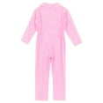 thumbnail image 4 of Runhomal Kids Boys Girls Mechanic Coveralls Long Sleeve Zipper Front Jumpsuit Boiler Suit Halloween Pink 6, 4 of 5