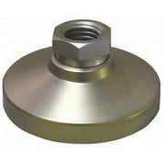 Gibraltar 4500 Lb Capacity, 5/8-11 Thread, 1-1/4" OAL, Stainless Steel Stud, Tapped Pivotal Socket Mount Leveling Pad 2-1/2" Base Diam, Stainless Steel Pad, 7/8" Hex