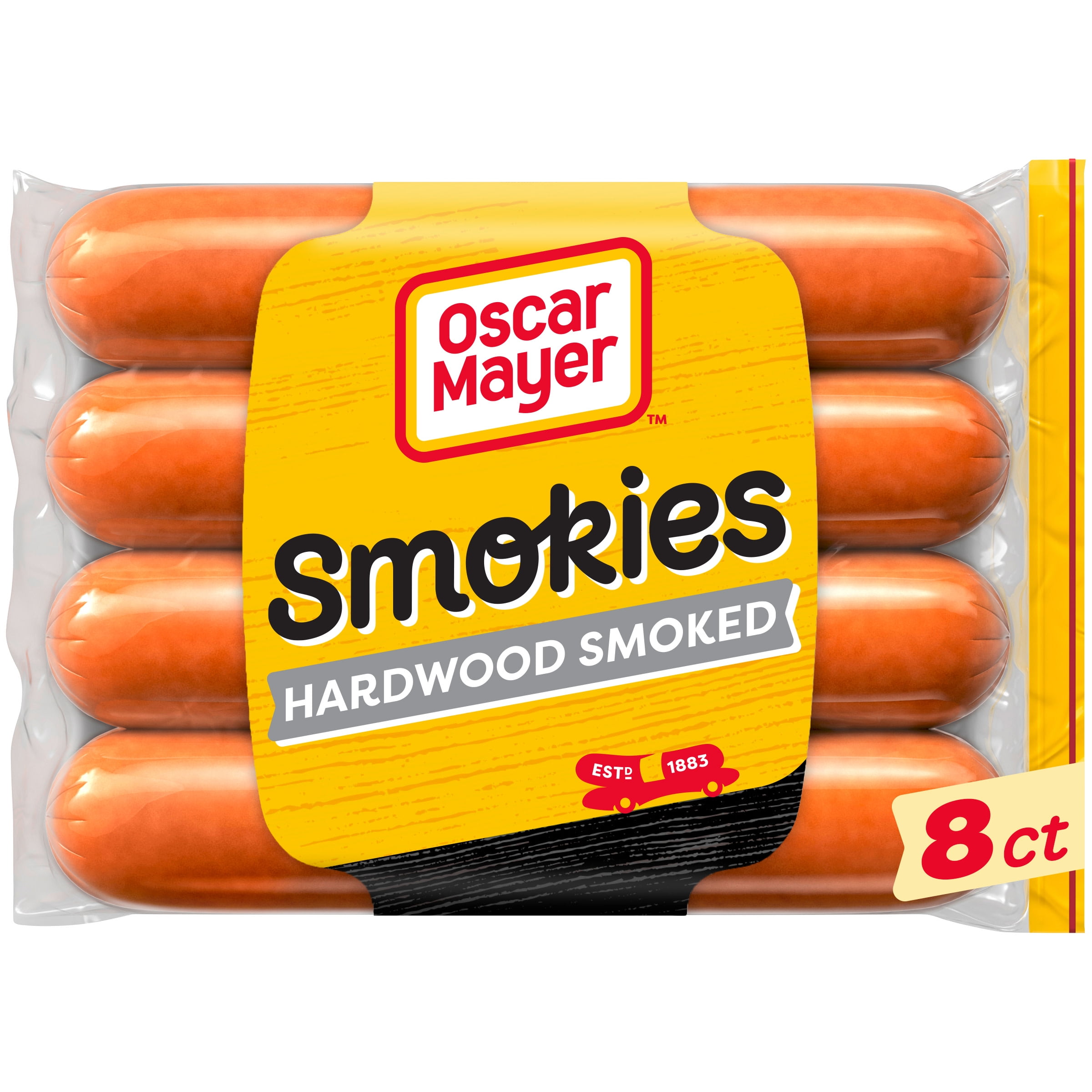 Oscar Mayer Smokies Hardwood Smoked Sausage Hot Dogs, 8 Ct Pack