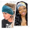 thumbnail image 5 of Diademas anchas, turbantes elásticos, bandas para el cabello anudadas, bandas elásticas para el sudor para hacer ejercicio, yoga, correr, deportes, pañuelos para la cabeza grandes para mujeres, 5 of 5