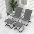 thumbnail image 4 of Silla Plegable Costway Para Patio Con Otomana Sillón Reclinable Con Reposapiés Gris, 4 of 5