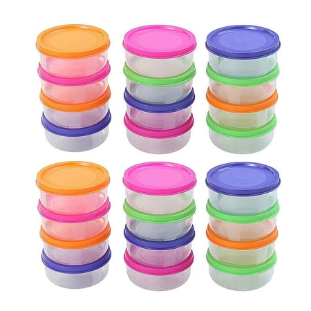 

24 Pcs 150ML Convenient Mini Plastic Bowl Storage Food Case