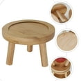 thumbnail image 5 of 2 Pcs Flower Pot Base Saucer Planter Tray Wood Indoor Plants Shelf Stand Cactus, 5 of 6
