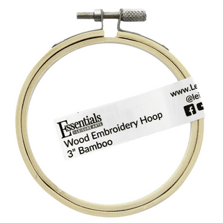 Essentials by Leisure Arts Wood Embroidery Hoop 6 Bamboo - wooden hoops  for crafts - embroidery hoop holder - cross stitch hoop - cross stitch  hoops