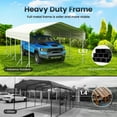 thumbnail image 5 of YOKWOK 20'x12' Heavy Duty Metal Carport Sturdy Structure, All Weather Protection, Easy Assembly for Cars, Trucks, Boats, Tractors, and Outdoor Storage, Beige, 5 of 8