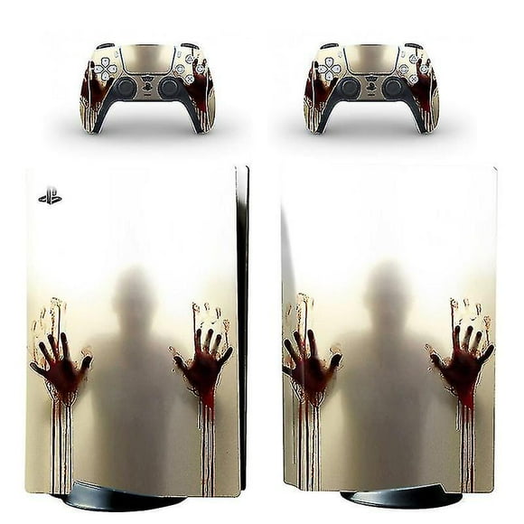 Walking Dead Style Ps5 Standard Disc Edition Skin Sticker For Playstation 5 Console And 2 Controllers Ps5 Skin Sticker Z