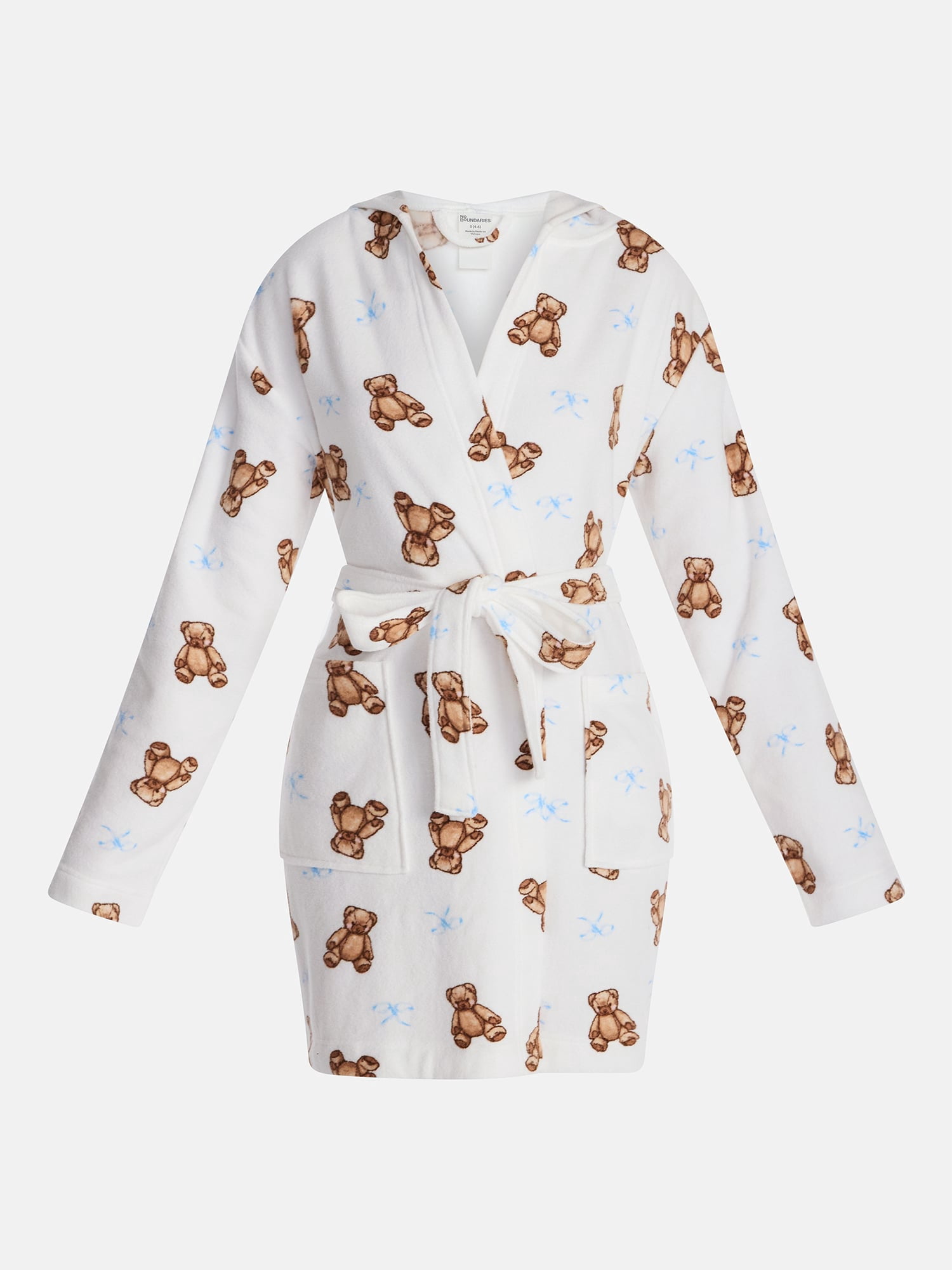 No Boundaries Terry Hooded Robe, Women’s and Women’s Plus S-3X