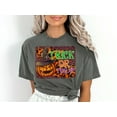 thumbnail image 4 of Women's Trick or Treat Pumpkin Witch Hat T-Shirt, 4 of 10