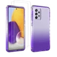thumbnail image 1 of Takfox for Samsung Galaxy A52 5G Case, Crystal Clear Phone Case Full Body Rugged Cover Slim Shockproof Phone Bumper with [2 Tempered Glass Screen Protector] [Hard PC+Soft TPU ]- (6.5'' 2021)-Purple, 1 of 6