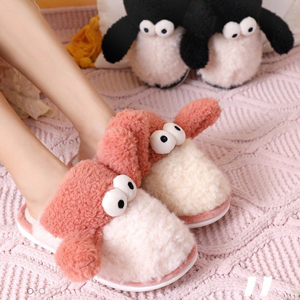 Zapatillas de algodón bonitas de dibujos animados para invierno, cálidas, para interiores, para el hogar, gruesas, para pareja, zapatillas de algodón para el hogar Wmkox8yii hj789