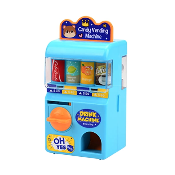 Juguete para niños imitación de máquina expendedora: plástico azul, juego de simulación educativo para el ejercicio y el movimiento