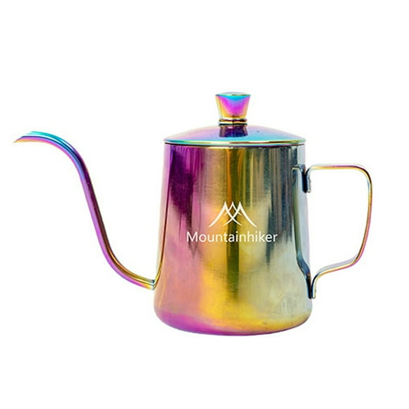 Bouilloire à Café en Acier Inoxydable pour Camping en Plein Air Accessoire Portable pour Faire Bouillir de l'Eau Théière de Pique-Nique