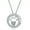 White Gold, variant on Women Silver Jewelry 925 Sterling Silver Heart Shape Cubic Zirconia Hope Pendant Necklace with 19inch Cable Chain