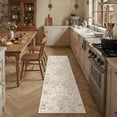 thumbnail image 4 of WIPONKEN 2x6 Runner Rugs for Living Room Bedroom Dining Room Office Farmhouse, Machine Washable Non Slip Vintage Persia Rug Beige, 4 of 5