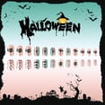 thumbnail image 5 of Miwamany 24Pcs Halloween Press on Nails Square Short Fake Nails with Spiders Web Designs, Halloween on nails for Women Girls, Matte Halloween Acrylic False Nails for Women Nail Art DIY, 5 of 6