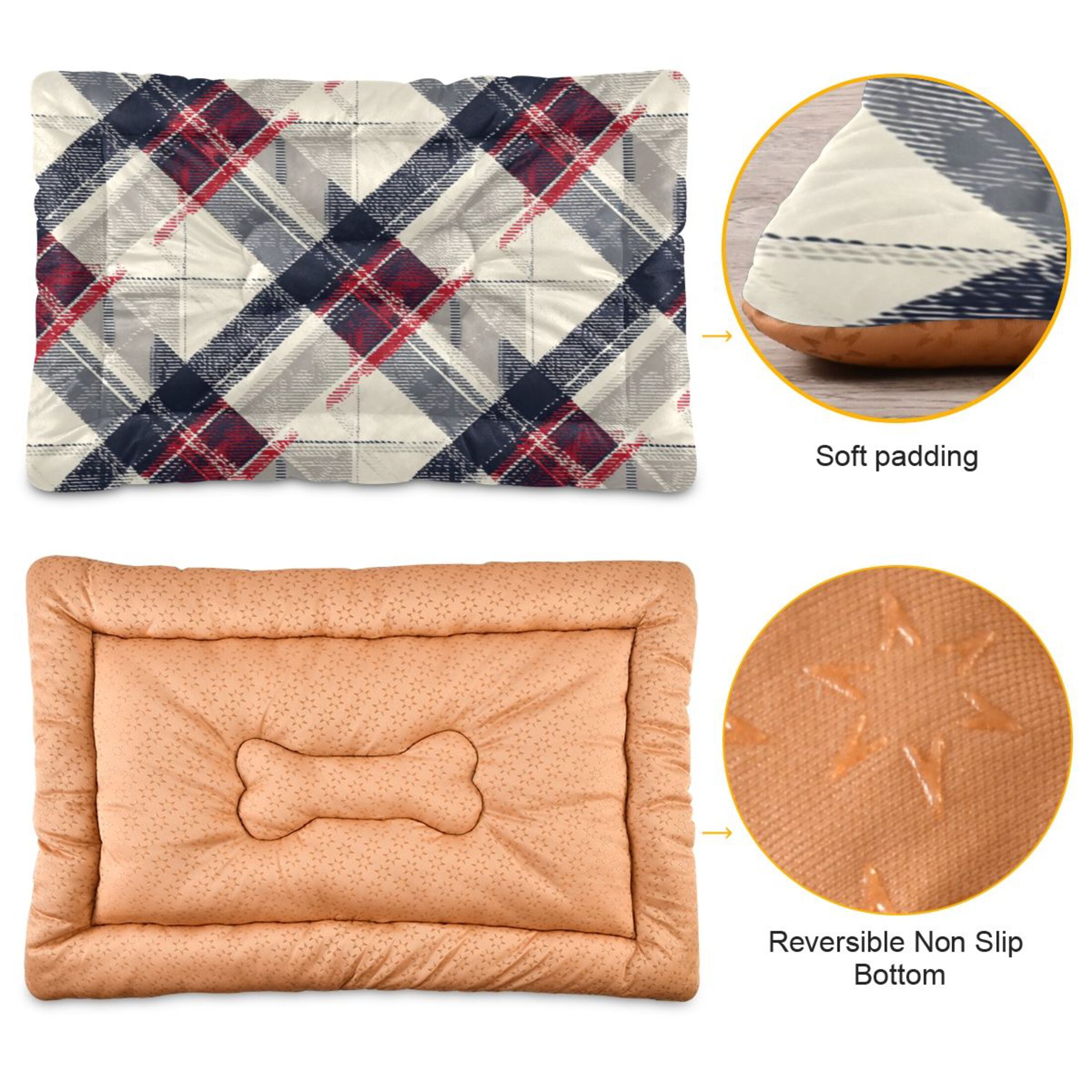 Cozy Mat Pet Bed Indoor Outdoor Warm Soft For Cat Dog Puppy(S/M) Cream Color