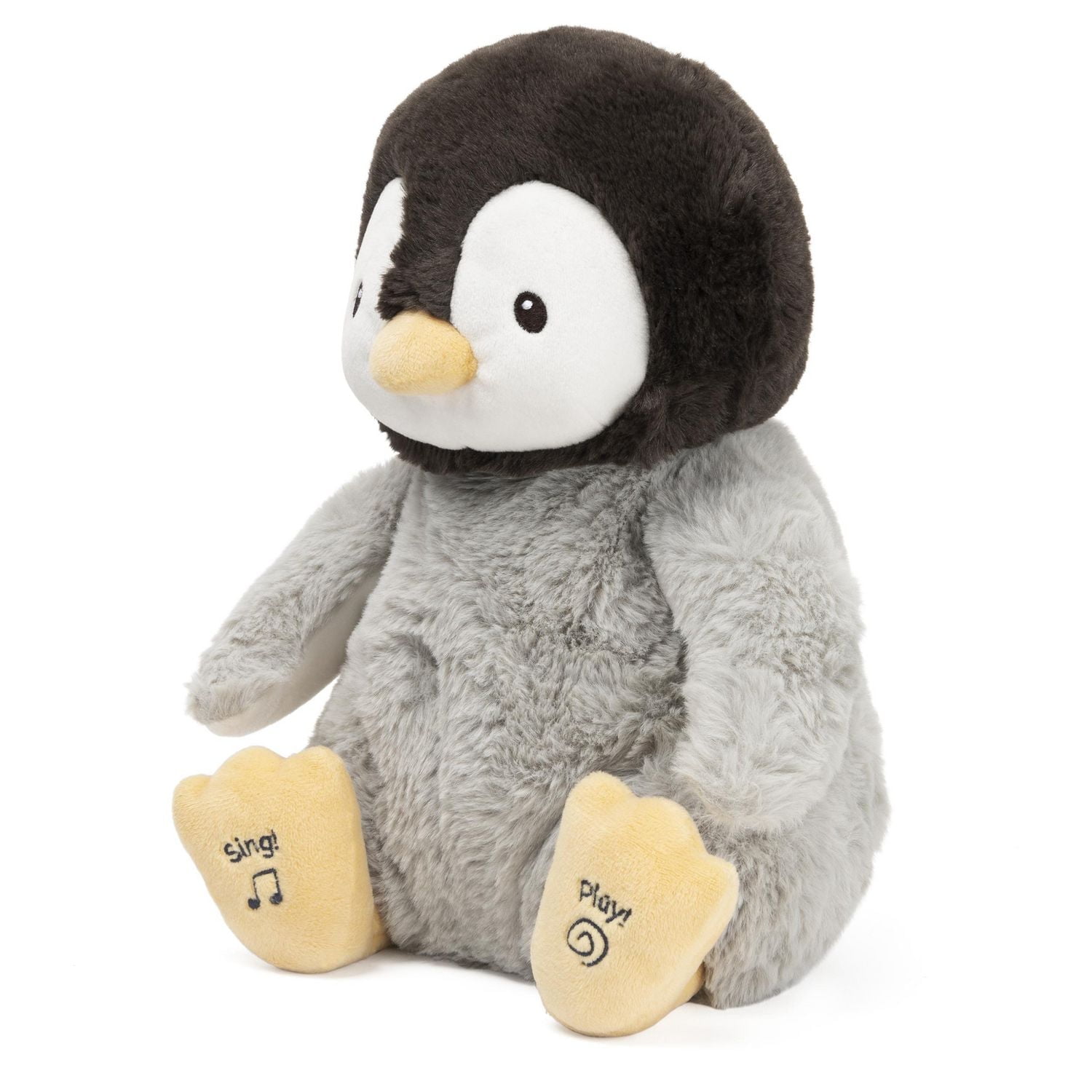 Baby GUND, Peluche animée Kissy le pingouin, pour bébés, noir/blanc/gris, 30,5 cm