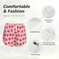 thumbnail image 4 of Balery Hand Drawn Strawberry Pantalones cortos deportivos para mujer con forro y dos bolsillos, elásticos, para entrenamiento, gimnasio, yoga-Large, 4 of 7