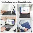 thumbnail image 6 of Fintie Keyboard Case for Samsung Galaxy Tab S9 11 Inch 2023 Model (SM-X710/X716B/X718U) with S Pen Holder, Slim Stand Cover Detachable Wireless Bluetooth Keyboard, Navy, 6 of 9