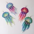 thumbnail image 3 of Aellinatey Artistic Bohemian Tassels Earrings Jellyfish Shape Handmade Beads Earrings, 3 of 18