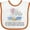 White and Orange, variant on Inktastic My Great Uncle Loves Me to the Moon and Back Elephants Boys or Girls Baby Bib