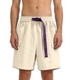 thumbnail image 2 of Men's Stretch Cargo Shorts Elastic Waistband Drawstring Short Pants Outdoor Casual Workout Lightweight Big & Tall Camo Cargo Pants with Multi-Pocket Quick Dry Pants,Beige M, 2 of 5