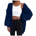 thumbnail image 2 of Chaqueta de punto grueso con capucha para mujer Herrnalise, abrigo grande, 2 of 5