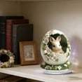 thumbnail image 4 of Sruoe Ruffled Collar Easter Egg Rabbit Ornament, 2D Flat Acrylic Figurine, Cute Bunny Desktop Decor, Easter Themed Decorative Accessory for Home, 4 of 6