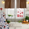 thumbnail image 5 of Brown White Stripe Curtain Valances for Windows, Kitchen Valance Window Treatments Panel 2 Pack, Modern Rustic Vertical Striped Rod Pocket Short Curtains for Bathroom Bedroom 54 x 18 Inch, 5 of 8