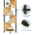 thumbnail image 6 of Dextrus 6-Tiers Corner Shelf, 69" Tall Corner Storage Stand Unit , Corner Bookshelf Modern Free Standing Bookcase for Living Room, Home Office, OAK & Black, 6 of 11