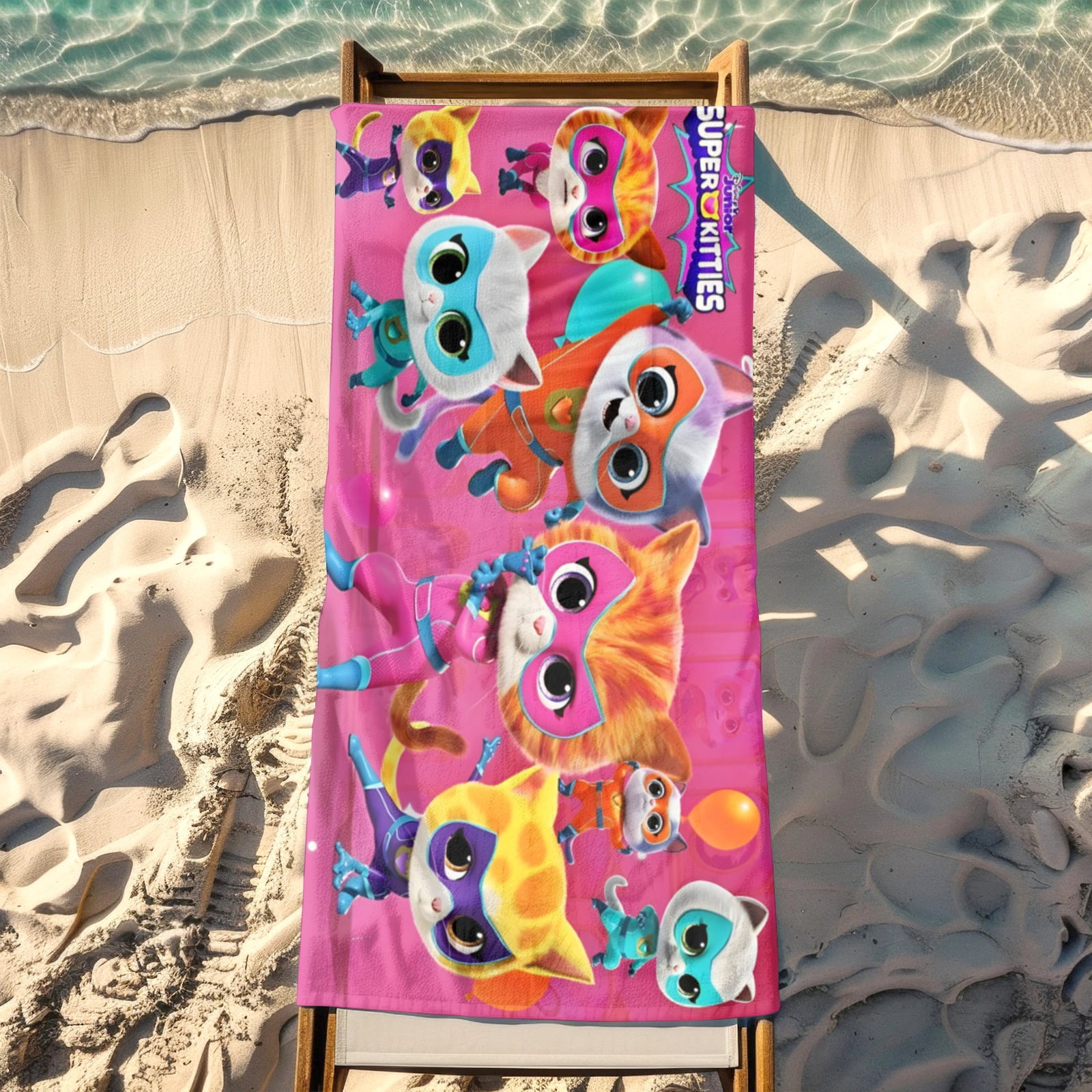 Super Kitties Gifts Beach Towel for Women Girl Birthday Inspired Fan Bath Outdoor Music Lover