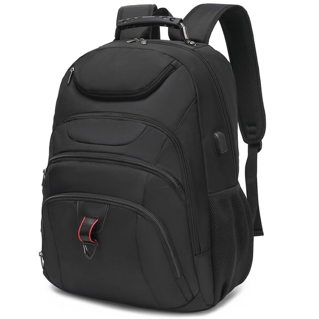 Mochila para portátil Boavan Extra Large 37 L para hombre de 18.4 pulgadas, negra