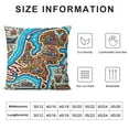 thumbnail image 5 of COMIO Cushion Cover Netherlands Map with Cartoon Landmarks, Home Decorative Pillowcase Sofa Couch Throw Pillow Cushion Cover, 5 of 5