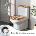 thumbnail image 5 of HELLHERO Adjustable Fits All Toilet Shapes Toilet Lid Cover, Elastic Fabric, Machine Washable Toilet Seat Covers Set, Elastic Bottom, Dust-Proof, 5 of 6