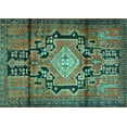 thumbnail image 1 of Ahgly Company Indoor Rectangle Persian Turquoise Blue Traditional Area Rugs, 7' x 10', 1 of 4