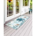 thumbnail image 2 of Turquoise Octopus Front Door Mat Nautical Retro Ocean Starfish Coral Welcome Doormat Indoor Outdoor Entrance Floor Mat Non-Slip Washable Runner Rug for Front Porch Decor 18x60 Inch, 2 of 6