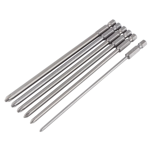 Visseuses à Main Anti-Impact 6Pcs Tige Tournevis Bit Croix Outil de Tête pour Visseuses à Main Perceuses Électriques