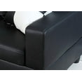 thumbnail image 6 of DAE Right Facing Sectional Sofa L-Shape Faux Leather Black, 6 of 7