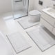 thumbnail image 1 of MeyJey Juego de Tapetes de Baño de 4 Piezas, Tapetes de Baño, Microfibra Antideslizante Ultra Suave con Tapete Contorneada en Forma de U para Baño, Ducha Interior, Blanco, 1 of 14