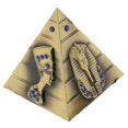 thumbnail image 6 of Vintage Metal Egyptian Pyramids Building Model Desk Ornament Bronze L, 6 of 6