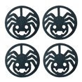 thumbnail image 1 of Juego de 4 posavasos de telaraña negra para Halloween, manteles individuales no tejidos con aislamiento térmico, almohadillas para cuencos, suministros para fiestas, decoración de mesa de terror, re, 1 of 4