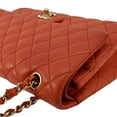 thumbnail image 6 of Pre-Owned CHANEL Classic Double Flap Medium Quilted Leather Shoulder Bag Red, 6 of 11