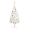 thumbnail image 1 of vidaXL Artificial Pre-lit Christmas Tree with Ball Set White 180 cm, 1 of 5