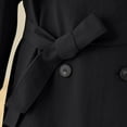 thumbnail image 5 of EGNMCR Women's Water Trench Coat Mid Long Double Breasted Coat Jacket Outwear Fall Winter, 5 of 9