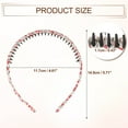 thumbnail image 6 of Unique Bargains 4pcs Teeth Comb Floral Pattern Headbands Tooth Comb Hair Hoop for Women Red Purple White Pink, 6 of 7