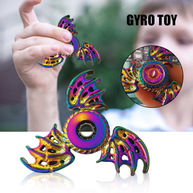 3D Fidget Hand Spinner Gyro Tri Alloy EDC Focus Stress Release Toys Kids Adults 